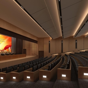 现代报告厅3D模型下载